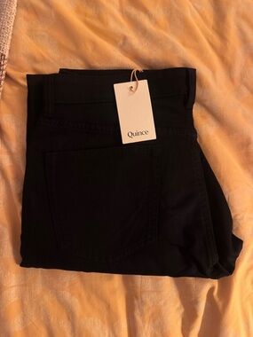 Quince Black Comfort Stretch Traveler 5-Pocket Pants